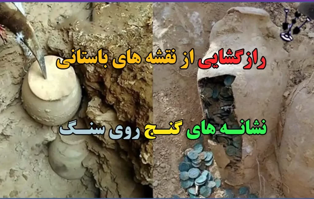 نشانه های گنج روی سنگ
